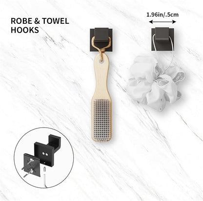 15-Pieces Matte Black Bathroom Accessories Set, 23.6 Inch Bath Towel Bar Set, SUS 304 Stainless Steel Bathroom Hardware Set, Towel Racks for Bathroom Wall Mounted.