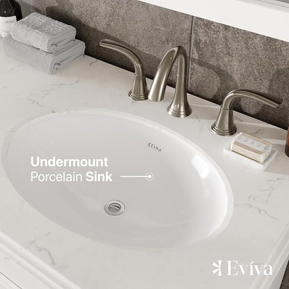 Elite Stamford 60 in. White Double Sink Bath Vanity with Carrara Quartz Top