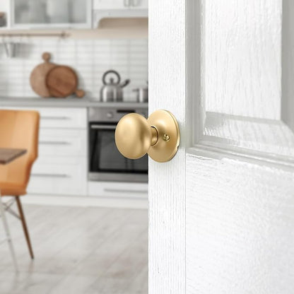 Design House 726950 Cambridge Dummy Door Knob Satin Gold