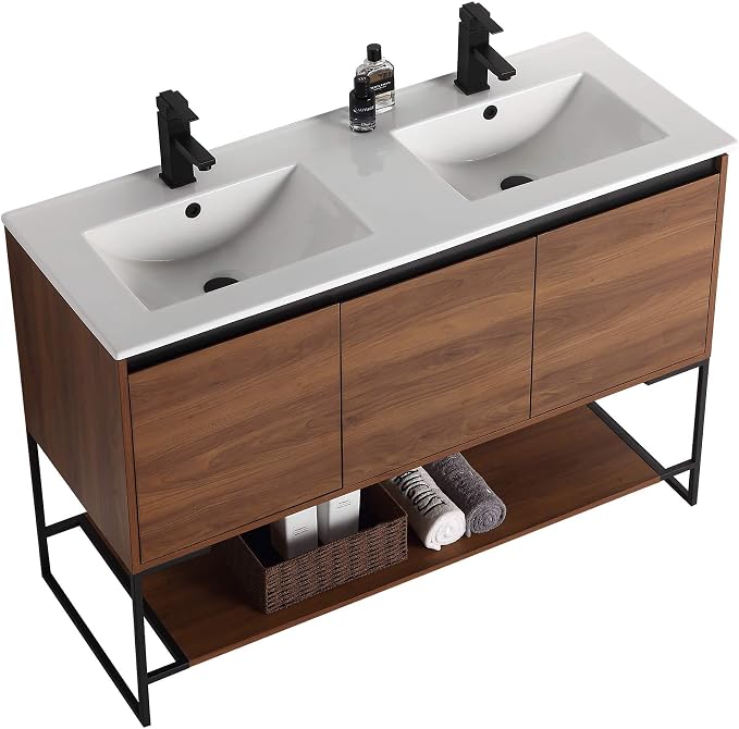 48 Inch Bathroom Vanity with Sink - Modern Knob Free Design, Elegant Space-Saving Solution for Your Bathroom - Durable, Bathroom Vanities for a Contemporary Look - Urbania Collection