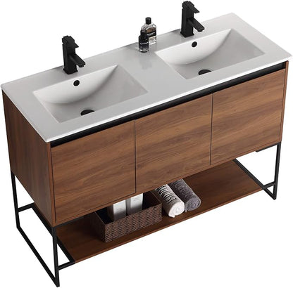 48 Inch Bathroom Vanity with Sink - Modern Knob Free Design, Elegant Space-Saving Solution for Your Bathroom - Durable, Bathroom Vanities for a Contemporary Look - Urbania Collection