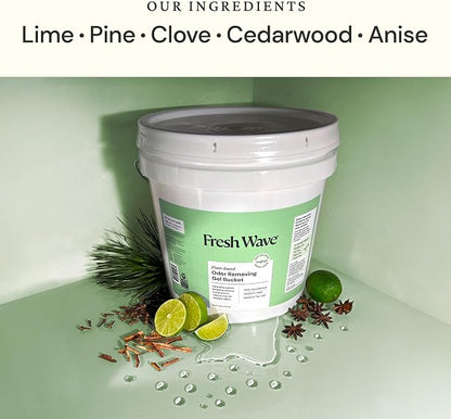 Fresh Wave Odor Eliminator Gel Bucket, 248 oz. Original Refill | EPA Safer Choice rated, No parabens or harsh chemicals, Refills up to 16 large gel jars, Pet-safe room deodorizer