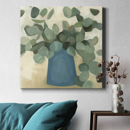 Renditions Gallery Greenery Still Life Wall Art, Premium Gallery Wrapped Canvas Decor, Ready to Hang, 32 in H x 32 in W, Made in America Print