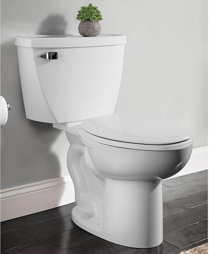 American Standard 2462016.020 Cadet Two-Piece Pressure Assist with 12-in Rough-In Toilet, Elongated Front, 1.6 GPF