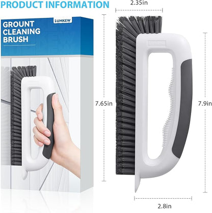 Lumkew Grout Cleaning Brush, V Shape Stiff Grout Cleaner Brush for Floors Tile Grout Scrubber Bathroom Shower Corner, 1 Pcs