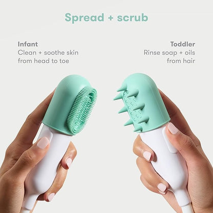 Frida Baby Control The Flow Bathtub Sprayer Attachment for Baby Bathtub, Shower Head with Scalp Massager, Control Waterflow with 2 Pressure Modes