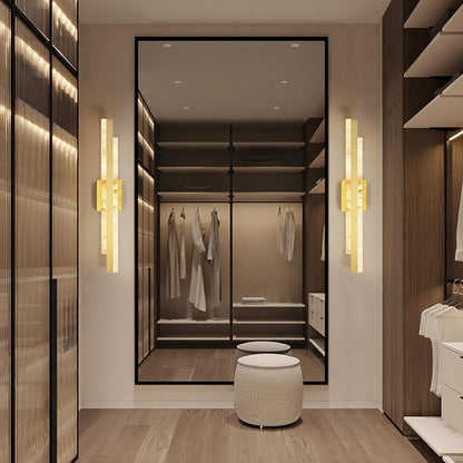 Modern Bathroom Vanity Light: Brushed Gold 27 inch 28W Dimmable LED Bath Bar Light Fixtures Over Mirror - Wall Sconce Picture Lights for Paintings Cabinets Bedroom 3000k