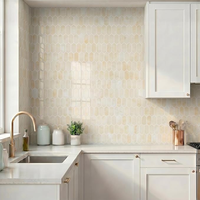 Arttown Peel and Stick 3D Wall Backsplash, 10-Sheet, 12" × 12" Hexagon | Subway Tile Self Adhesive Thicker Design Wall Tiles Panel Wallpaper for Kitchen Bathroom Balcony