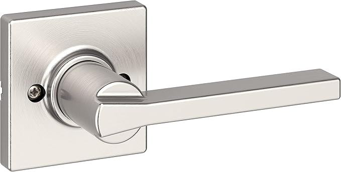 Kwikset Casey Interior Passage Door Handle,Lever for Closet and Hallway Doors,Reversible Non-Locking Handle Lever,Satin Nickel,with Microban Protection,(Pack of 10)