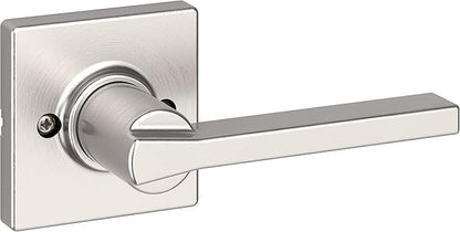 Kwikset Casey Interior Door Handle, Satin Nickel | Passage Lever | 4-Pack | Microban Protection | For Closet & Hallway