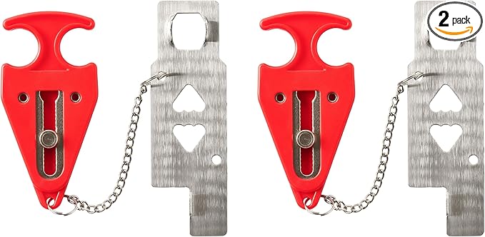 Master Lock Portable Door Lock for Travelers at Hotel, Apartment, Front Entry Security with Stopping Protection 2 pk