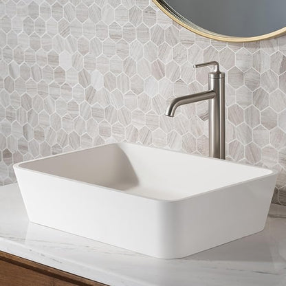 KRAUS Ramus Single Handle Vessel Sink Bathroom Faucet with Pop-Up Drain in Spot Free Stainless Steel, KVF-1220SFS