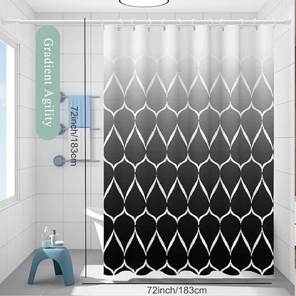 Black Shower Curtain Liner, 4G PEVA Shower Liner, Plastic Peva Waterproof Shower Curtains, 72x72 inch with Grommet Holes 3 Magnetic Weights