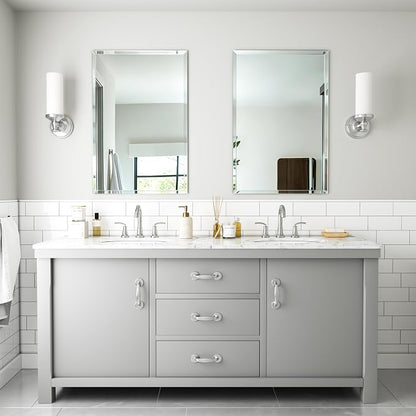 24x36 Inch Bathroom Mirrors for Over Sink, Frameless Mirrors for Wall | Beveled Bathroom Mirror, Bathroom Vanity Mirror for Bedroom Living Room Entryway Home Decor