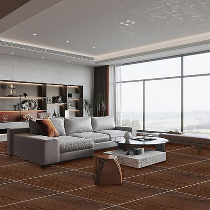 40 Sheet Vinyl Flooring 12 x 12 Peel and Stick Floor Tile Waterproof Dark Wood Vinyl Floor Tiles Clearance Self Adhesive Floor Tiles Sticky Laminate Flooring Stick on Bathroom Kitchen Basement