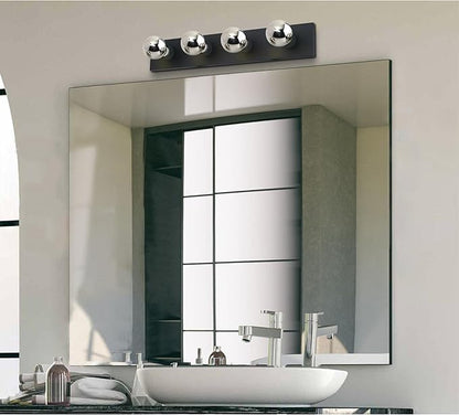 Westinghouse 6117600 Traditional Four-Light Indoor Vanity Light Fixture, Matte Black