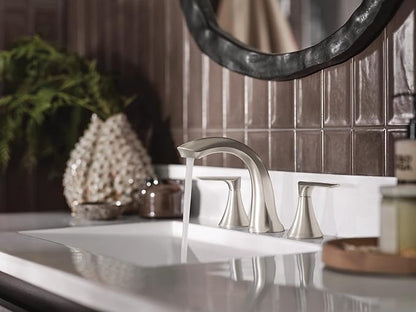 Moen Findlay Spot Resist Brushed Nickel Widespread Bathroom Faucet, 2-Handle Setup with Valve Included, 84517SRN