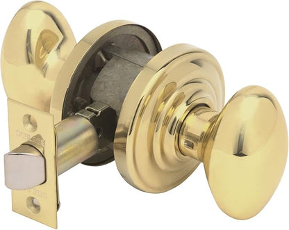 SCHLAGE Lock Company FA10DNB605/F10SIE605AND SCHLAGE Passage Knob, SCHLAGE Rose, Bright Brass