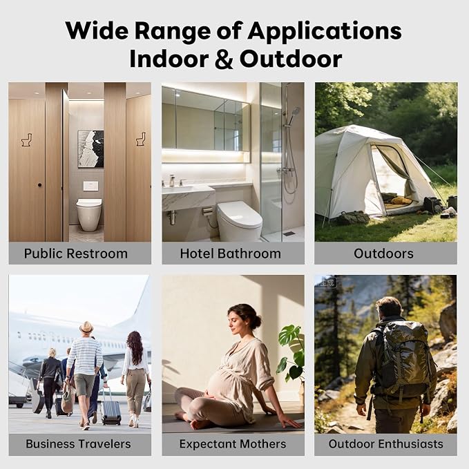 Portable Electric Bidet for Travel with 180° Adjustable Nozzle, Strong Water Pressure- Handheld Rechargeable USB-C Bidet,350ml IPX6 Waterproof Personal Hygiene Cleaner for Postpartum Women, Camping