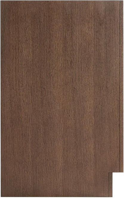 ARIEL Hepburn 30-inch Bathroom Vanity Base Cabinet,Solid Wood, 2 Soft Closing Doors, 1 Dovetail Drawers, Brown Oak