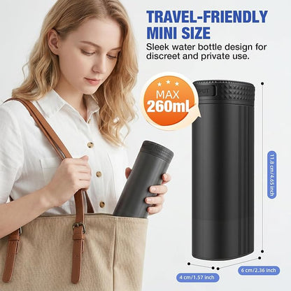 Portable Bidet for Travel, Rechargeable Travel Bidet with LED Display | 3 Water Flow Modes, 180° Adjustable Nozzle, IPX7 Waterproof, USB-C Personal Hygiene Device for Women, Men & Babies