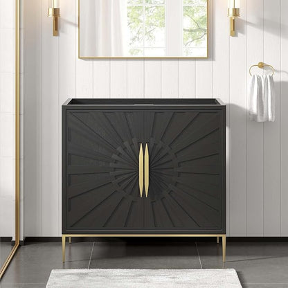 Modway Awaken Bathroom Vanity Cabinet, 36", Black