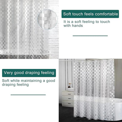 Shower Curtain Liner, 100% Waterproof Peva Shower Curtains with 3 Duty Heavy Bottom Magnets and 12 Rust Proof Grommets, 72x72 Weighted Shower Liner for Shower Stall, Bathtubs