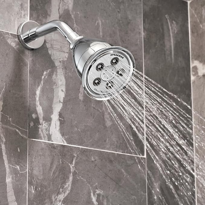 Anystream Filtered 3-Spray Polished Chrome Low Flow Shower Head 2.0-GPM (7.6LPM)