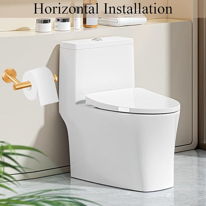 Brushed Gold Bathroom Hardware Set, Towel Ring & Toilet Paper Holder, Stainless Steel SUS304, Hand Towel Hanger & Toilet Roll Holder, Sturdy Bathroom Accessories for Home or Kitchen