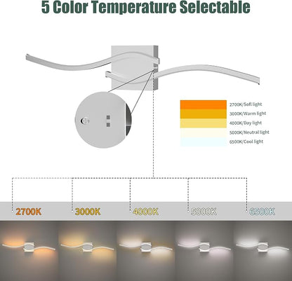 LED Bathroom Vanity Light Dimmable 5CCT 40in, Brushed Nickel | 2700K-6500K Selectable, CRI>80, Rust-Proof Metal & Acrylic, ETL Certified, For Bathroom Mirrors, Washrooms, Vanity Areas