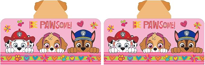 Franco Paw Patrol Pink Bath/Pool/Beach Soft Cotton Terry Hooded Towel Wrap,24" x 50",Kids,(Pack of 2)