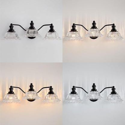 Farmhouse Vanity Lights for Bathroom Light Fixtures Black Vanity Lights 3 Light Bathroom Light Fixtures