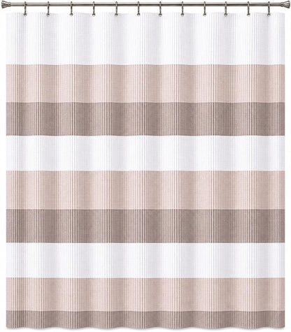 Dainty Home Waffle Weave Waterproof Shower Curtains for Bathroom Clearance, Natural Taupe 70" x 72", Clearance Shower Curtains, Bath Curtains, Shower Curtain Waterproof Fabric