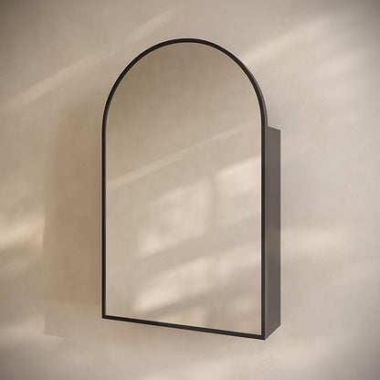Swiss Madison Porte 20 x 30 Arched Recessed/Wall Mount Medicine Cabinet with Mirror in Black