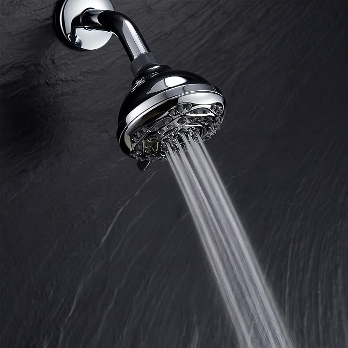 7-Function Luxury Shower Head, High Pressure Adjustable Shower Head with Massage Mist and Water Saving Mode for Low Flow Showers- Chrome