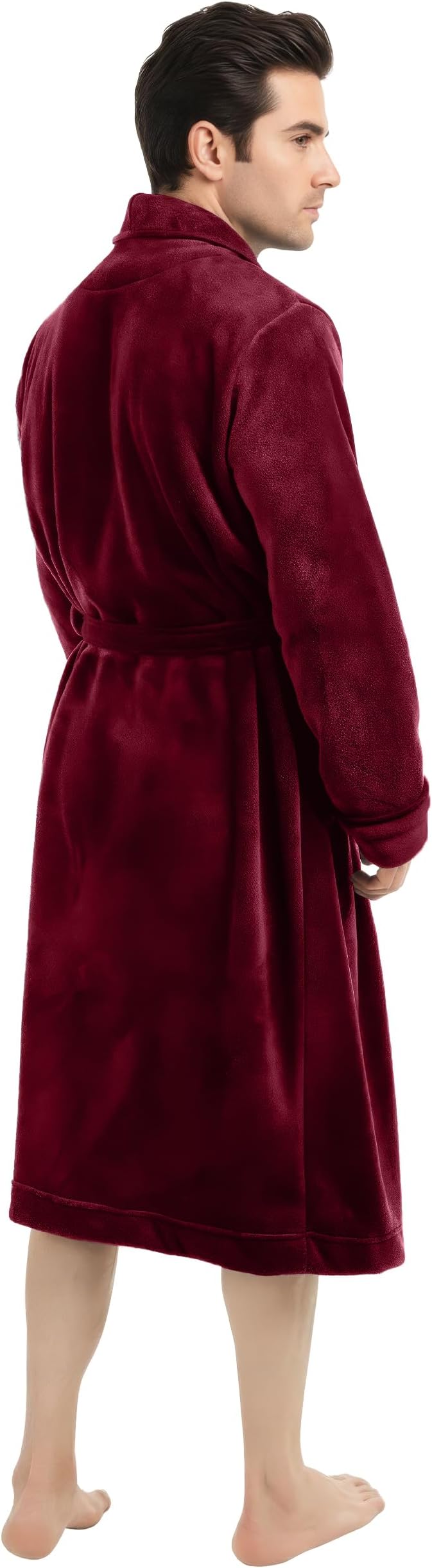NY Threads Luxury Ultra Soft Mens Robe Plush Fleece Long Bathrobe