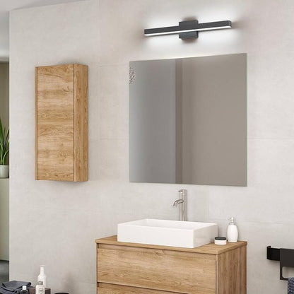 LED Modern Bathroom Vanity Light Fixtures (24-Inch, Cool White 6000K), Modern Acrylic Bathroom Wall Lighting Fixtures for Bathroom Over Mirror, Matte Black