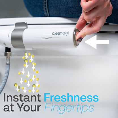 Bidet Attachment for Toilet, Scented Bidet with Fragrance Spray, Self Cleaning and Retractable Bidet Sprayer with Adjustable Pressure, Frontal & Rear Wash Non Electric Bidet for Toilet Seat (Lemon)