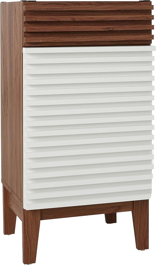 Modway Render 18" Bathroom Vanity in White Walnut - Sink Basin Not Included
