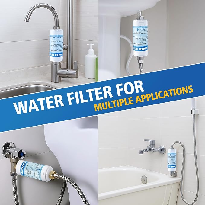 2 Pack Bidet Water Filter and Adapter for Electric Bidet Toilet Seats | Reduce Mineral Deposits, Soften Hard Water, Extends Bidet Lifespan, Easy Installation, Long-Lasting & Low Maintenance