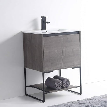24 Inch Bathroom Vanity with Sink - Modern Knob Free Design, Elegant Space-Saving Solution for Your Bathroom - Durable, Bathroom Vanities for a Contemporary Look - Urbania Collection