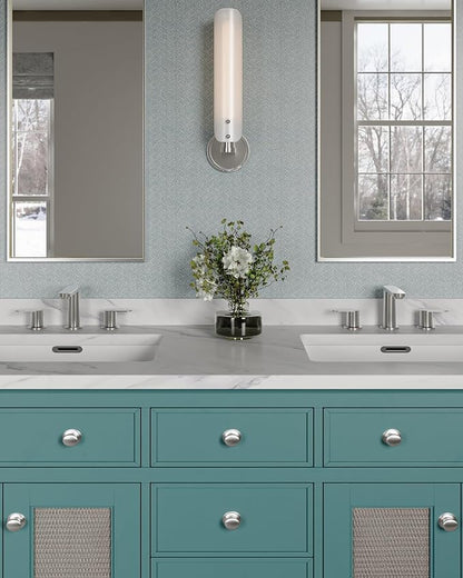 BWE 2 Pack Brushed Nickel Bathroom Faucet for Sink 3 Hole, Stainless Steel Widespread Bathroom Faucets with Pop-up Drain and Supply Lines, 360° Swivel Spout 2-Handle Bathroom Sink Faucet for Vanity