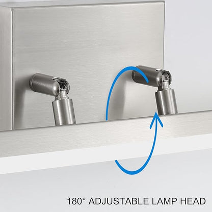 36in LED Vanity Light, 36W 2500LM Modern Brushed Nickel Adjustable Bathroom Light Fixture Over Mirror, Dimmable Light Bar 5000K Cool White