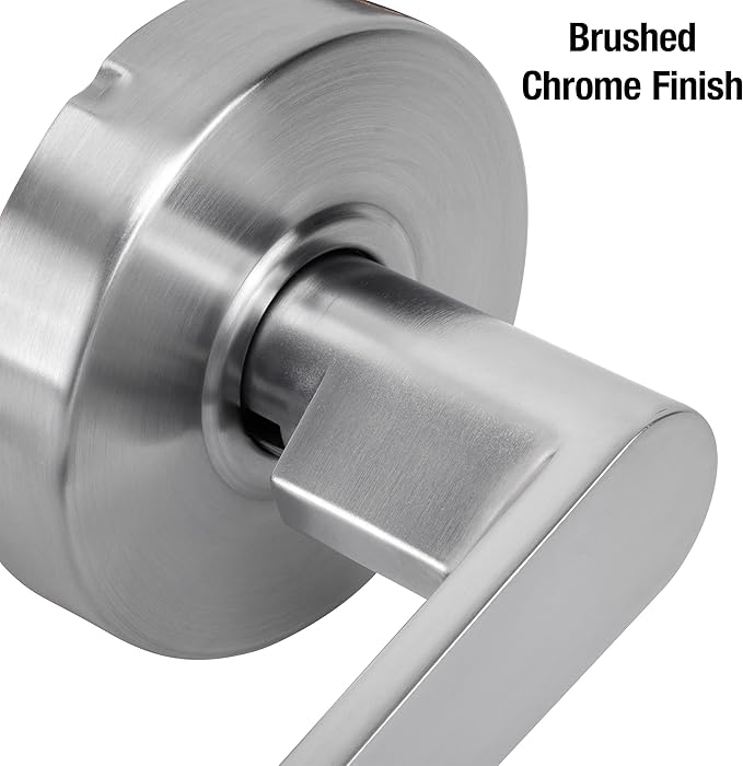 Master Lock SLCHPG26D Heavy Duty Lever Style, Grade 2 Commercial Passage Door Lock, Brushed Chrome/Chrome