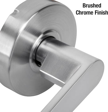 Master Lock SLCHPG26D Heavy Duty Lever Style, Grade 2 Commercial Passage Door Lock, Brushed Chrome/Chrome