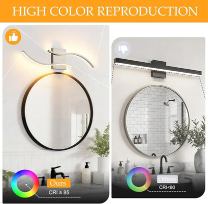KARTOOSH Hardwired LED Vanity Lights for Bathroom | 1 Pack 23.6 Inch, 3CCT Dimmable, Waterproof, Rustproof, Bathroom Light Fixtures Over Mirror