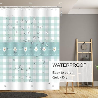 Shower Curtain Liner, 4G PEVA Shower Liner, Plastic Peva Waterproof Shower Curtains, 72x72 inch with Grommet Holes 3 Magnetic Weights