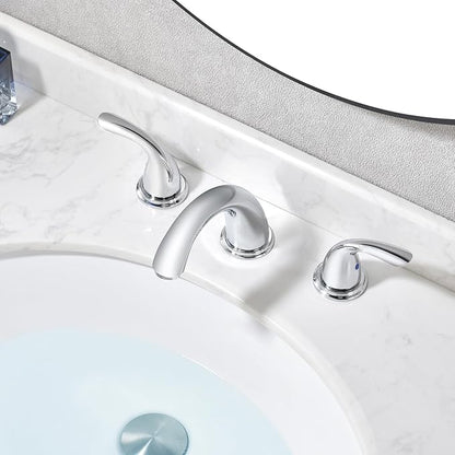 sumerain Widespread Bathroom Faucet 8 inch 3 Hole Bathroom Sink Faucet Chrome