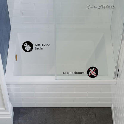 Swiss Madison Voltaire 48" x 32" Left-Hand Drain Alcove Bathtub