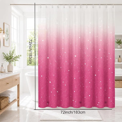 TIKABC Shower Curtain Liner, 4G PEVA Shower Liner, Plastic Peva Waterproof Shower Curtains, 72x72 inch with Grommet Holes 3 Magnetic Weights